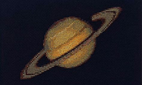 Saturn Planet Cross Stitch Pattern PDF Instant Download | Etsy Saturn Cross Stitch, Saturn Embroidery, Planet Cross Stitch, Ringed Planet, Moon Cross Stitch Pattern, 8 Planets, Moon Cross Stitch, Saturn Planet, Space Aesthetic