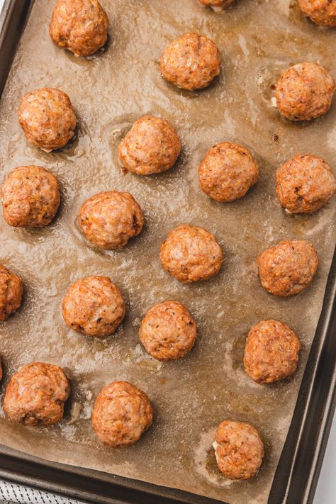 Baked Pork Meatballs Baked Pork Meatballs, Ground Pork Meatballs, Cajun Pork, Sub Rolls, Paprika Pork, Pork Meatballs, Baked Pork, Ground Pork, Smoked Paprika