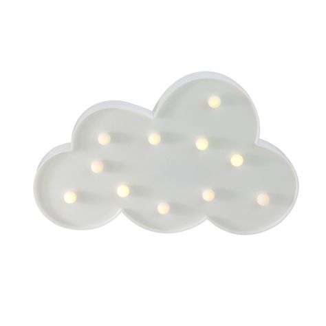 Northlight 11.5" Battery Operated LED Lighted Cloud Marquee Sign - White Hanging Clouds, Warm White Lights, Marquee Sign, Christmas Central, Home Office Lighting, Cloud Shapes, White Cloud, Baby Bedroom, White Led Lights