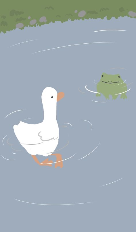 Duck Wallpapers, Goose Cartoon, Duck Wallpaper, Duck Photo, Pond Painting, Frog Wallpaper, Frog Drawing, Duck Art, Funny Duck