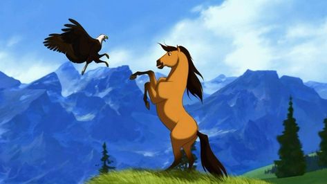 Mustang Drawing, Spirit Film, Spirit Horse Movie, Disney Horses, Spirit Stallion Of The Cimarron, Spirit And Rain, Spirit The Horse, Spirit Stallion, Horse Movies