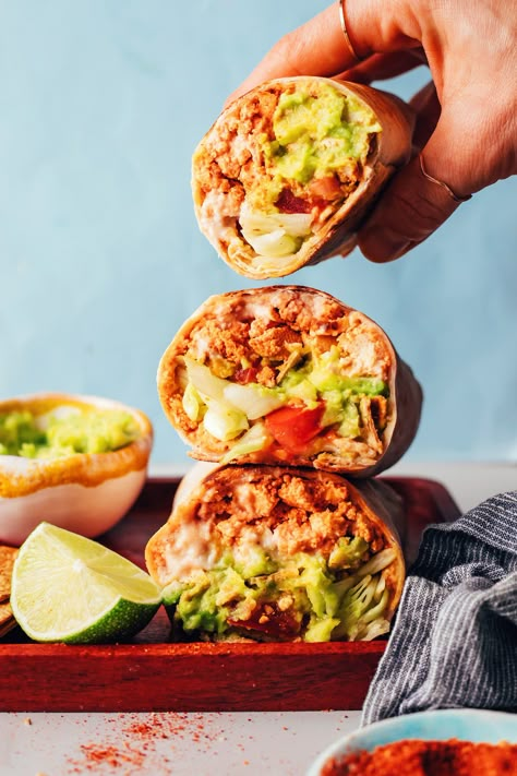 Crunchwrap Recipe, Baker Kitchen, Quick Guacamole, Tofu Tacos, Vegan Sandwiches, Vegan Burrito, Minimalist Baker, Vegan Mexican, Vegan Comfort Food