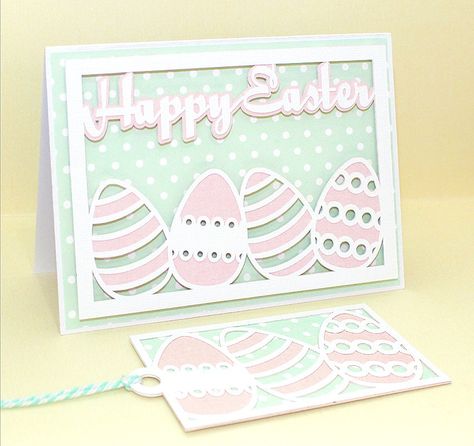 Easter Egg Card Cover and Tag Cricut Easter Cards, Easter Egg Gifts, Egg Card, Easter Svg Files, Cricut Birthday, Easter Cards Handmade, Cricut Air, Silhouette Cards, Easter Greeting