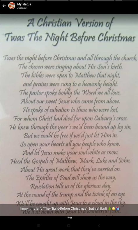 Twas The Night Before Christmas Christian Version, Christian Version Of Twas The Night Before Christmas, Twas The Night Before Christmas Poem, Christmas Card Sentiments, Christmas Prayers, Godly Encouragement, Christmas Radio, Christmas Card Verses, Christmas Songs Lyrics