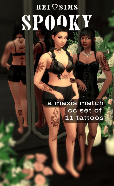 Sims 4 Vampire Tattoo, Ts4 Maxis Match Tattoo, Sims 4 Goth Wedding Cc, Sims 4 Goth Tattoos, Witch Cc Sims 4 Maxis Match, Sims 4 Halloween Cc Maxis Match, Maxis Match Sims 4 Cc Tattoos, Sims 4 Maxis Match Cc Tattoos, Sims 4 Cc Spooky