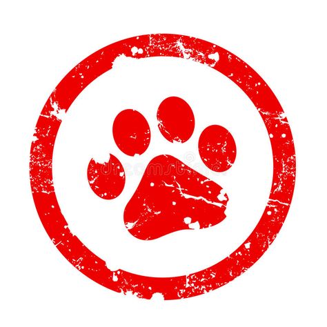 Paw print stamp. Red paw print grunge stamp isolated on white #Sponsored , #AD, #AD, #print, #Red, #isolated, #stamp Red Paw Print, Print Stamp, White Illustration, Design Branding, Paw Print, Stock Illustration, Logo Design, Stamp, Branding