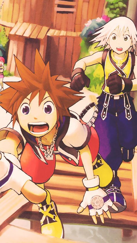 Sora & Riku Chain Of Memories, Kingdom Hearts Ii, Kingdom Hearts Fanart, Sora Kingdom Hearts, Kingdom Hearts Art, Kingdom Heart, Kingdom Hearts 3, Heart Images, Heart Pictures