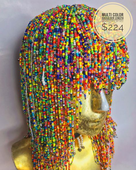 Beaded wig by AOJ Handmade Materials: seed beads, lycra fabric, bugle beads Great eye appeal, with a stunning beaded wig. Available in different lengths and colors . You can also check our flutterwave website for different sizes and their prices. https://flutterwave.com/store/adetutuojbrand One size fits all Comfortable and easy to wear High quality, strong, and durable 3 weeks production time and Hand crafted by our professional headdress makers. Special design for dancers, drag queen... Beaded Wig, Lycra Fabric, Bugle Beads, African Beads, Special Design, Headdress, South African, 3 Weeks, One Size Fits All