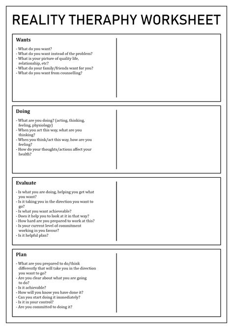 Reality Therapy Worksheets Reality Therapy Activities, Self Discovery Group Activities, Getting To Know Your Client Worksheet, Reality Therapy Worksheets, I Am Someone Who Worksheet, Family Therapy Interventions Activities, Communication Group Therapy Activities, Resistant Clients In Therapy, Substance Use Group Ideas