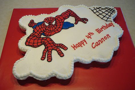 Cannon's Spiderman cupcake cake by hjshewmaker, via Flickr Princess And Superhero Party, Spider Man Birthday Cake, Spiderman Collection, Pull Apart Cakes, Spiderman Cupcakes, 3 Spiderman, Spider Man Cake, Pull Apart Cake, Spider Man Birthday