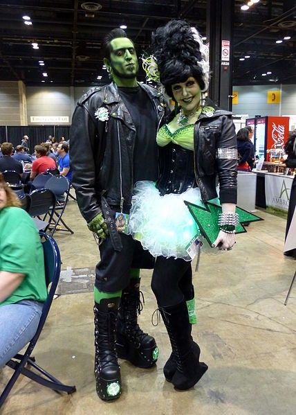 Classic Monsters Halloween Costumes, Monster Couple Costume, Frankenstein Costume Men, Diy Frankenstein Costume Men, Couples Frankenstein Costumes, Mens Frankenstein Costume, Frankenstein Cosplay, Men’s Frankenstein Costume, Rockabilly Frankenstein And Bride