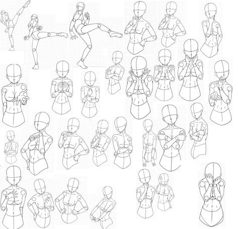 Action & hands touching chin poses Drawing Anime Bodies, Poses Manga, Manga Poses, Drawings Ideas, Comic Characters, Small Drawings, Draw Picture, 인물 드로잉, Poses References