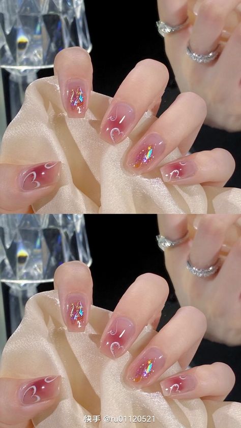 Beauty Hacks Nails, Cute Simple Nails, Beauty Nails Design, Beige Nails, Gel Nails Diy, Blush Nails, Pretty Nail Art Designs, Pretty Gel Nails, Cute Gel Nails