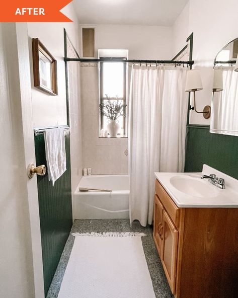 Boring Bathroom Makeover, Rental Bathroom Makeover, Rental Makeover, Rental Friendly, Rental Bathroom, Diy Bathroom Makeover, Old Bathroom, Apartment Makeover, Old Apartments