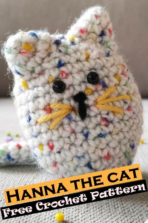 42 Free Crochet Cat Patterns - DIYS Craftsy Kitten Mallow Crochet, Crochet Cat Face Pattern, Sew Dog Toys Free Pattern, Crochet Toys For Dogs Free Pattern, Crochet Cat Ornament Pattern Free, Cat Themed Crochet Patterns, Cat Keepsake Ideas, Cat Knitting Pattern Free, Small Crochet Toys