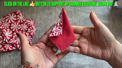 How To Make Christmas Ornament/ Best Way To Use Up Your Fabric Scraps/ Beginners Friendly Tutorials Fabric Origami Tutorial, Sewing Times, Origami Dove, Diy Quilted Christmas Ornaments, Quilted Fabric Ornaments, Fabric Christmas Decorations, Sewn Christmas Ornaments, Winter Diy Crafts, Christmas Fabric Crafts