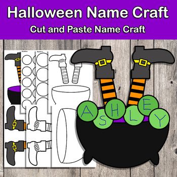 Witch Craft For Preschool, Halloween Name Activities, The Witch Is In, Witch Preschool Activities, Witch Craft Preschool, Halloween Prek Crafts, Prek Halloween Crafts, Halloween Name Craft, Room On The Broom Craft