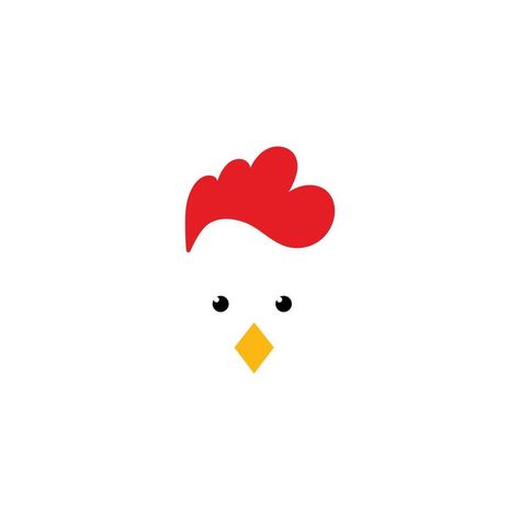 Chicken Logo Illustration, Chicken Logo Ideas, Chicken Logo Design, Chicken Vector Illustration, Chicken Restaurant Logos, Farm Logo Inspiration, Chicken Outline, Loud Soft, Chicken Icon