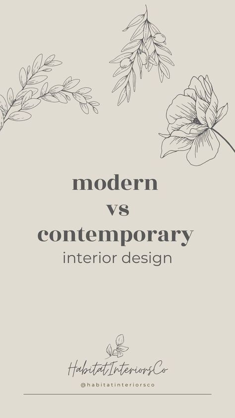 Modern and contemporary often get used interchangeably because contemporary styles have a lot of modern elements but they are different. Here's a few quick ways to distinguish the two! Modern Vs Contemporary Design, Contemporary Vs Modern, Welcome To Our Home, Modern Elements, Contemporary Interior Design, Design Styles, Interior Design Styles, Contemporary Interior, Our Home