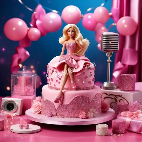 Barbie Cakes That Are Every Little Fashionista’s Dream - BakeSpark Easy Barbie Cake, Simple Barbie Cake, Barbie Birthday Cakes For Kids, Diy Barbie Cake, Barbie Birthday Cake Ideas, Barbie Cake Ideas Birthdays, Barbie Themed Birthday Cake, Barbie Cake Design, Cake Barbie Birthday