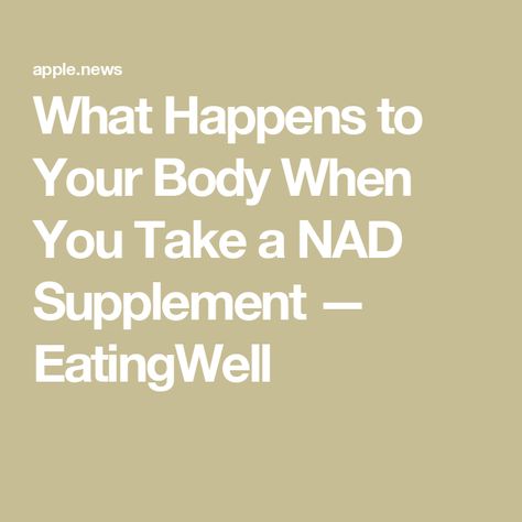 What Happens to Your Body When You Take a NAD Supplement — EatingWell Nad Vitamins, Nicotinamide Benefits, Nad Supplement Benefits, Nad Benefits, Nad Supplement, Easy Breakfast Brunch, Nutrition Guidelines, Dessert Smoothie, Low Cholesterol