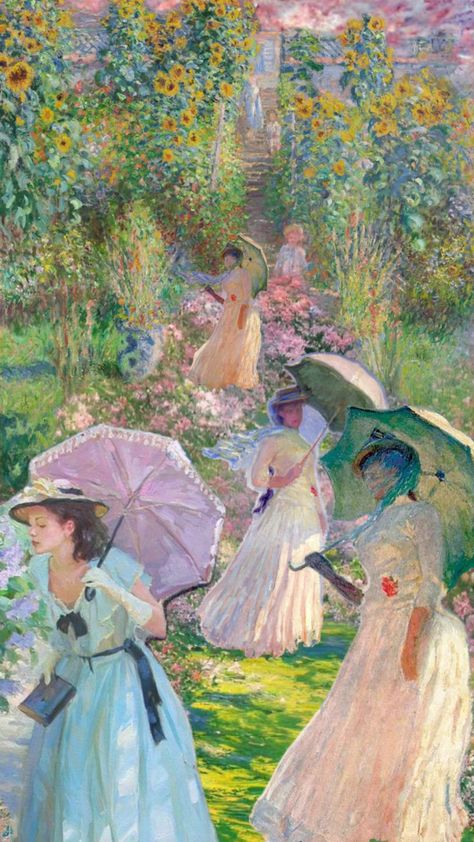 #monet #art #nature #vintage #painting #wallpaper #girlie Impressionist Paintings Monet, Claude Monet Inspired Wedding, Claude Monet Art Paintings, Travel Art Aesthetic, Monet Paintings Aesthetic, French Art Aesthetic, Claude Monet Paintings Wallpaper, Monet Art Aesthetic, Vintage Painting Wallpaper