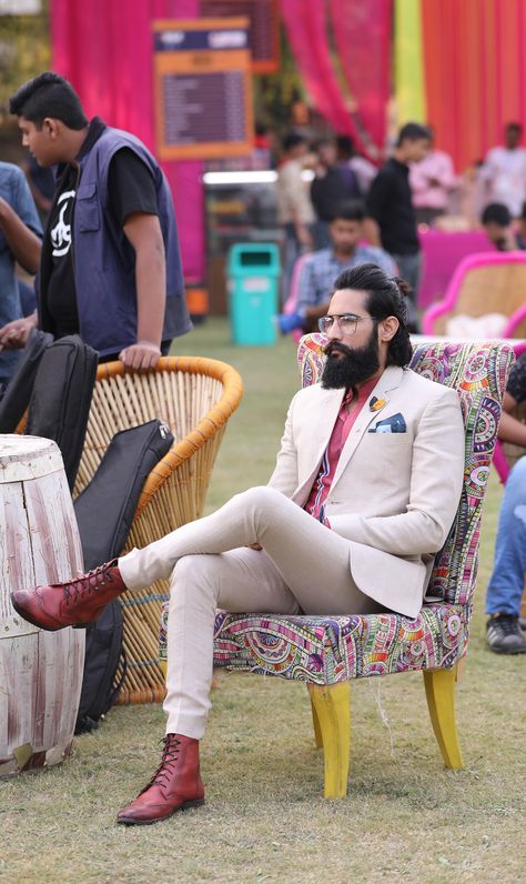 #beard #moustache #beardstache #royal #fashion #mensfashion #men #manbun #boots #suits #ranawat #MrRanawat Suit With Boots Men, Boys Beard Style, Best Beard Styles, Beard Style, Formal Men Outfit, Classy Suits, Beard Hairstyle, Indian Men Fashion, Mens Casual Outfits Summer