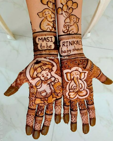 Mehendi Pic, Baby Mehndi, Baby Mehndi Design, Brooch Ideas, Name Drawings, Pretty Henna, Basic Mehndi, Mehndi Images, Pretty Henna Designs