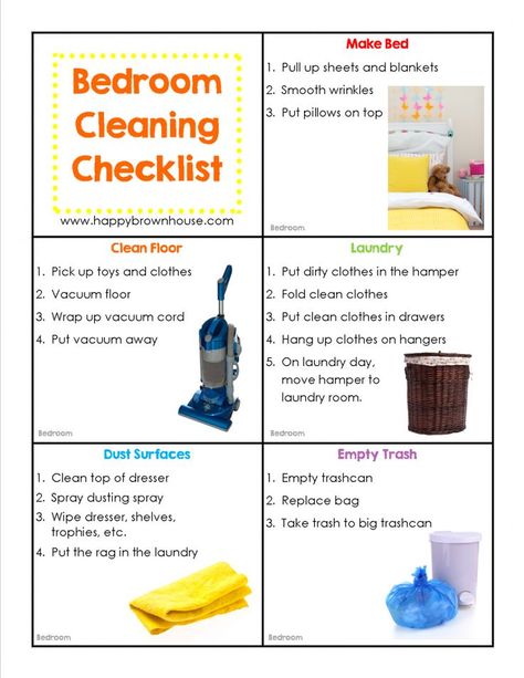 These Cleaning Chore Cards for Kids include everything needed to clean the home with your child’s help. Simply print, laminate, and place on a ring for flippable chore task cards. Organize your child’s chores with step-by-step task cards and lower mom’s nagging. What a lifesaver! Chore Cards For Kids, Printable Chore Cards, Bedroom Cleaning Checklist, Bedroom Cleaning, Chore Cards, Keep Your House Clean, Cleaning Painted Walls, Brown House, Kids Cleaning