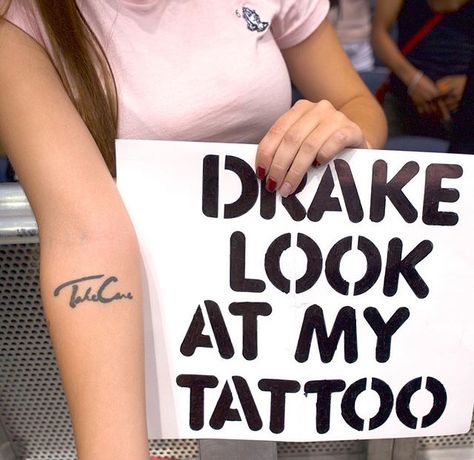 Drake Take Care Tattoo, Drake Tattoo Ideas Ovo, Drake Related Tattoos, Take Care Tattoo Drake, Drake Inspired Tattoos, Ovo Tattoo Drake, Take Care Tattoo, Ovo Tattoo, Take Care Drake