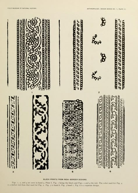 Block prints from India for textiles : Lewis, A. B. (Albert Buell), 1867- : Free Download, Borrow, and Streaming : Internet Archive Indian Block Printing, Grammar Of Ornament, Stamping Textiles, Print Scarf Design, Vintage Motifs, Stamp Pattern, Black And White Line Art, White Line Art, Indian Patterns