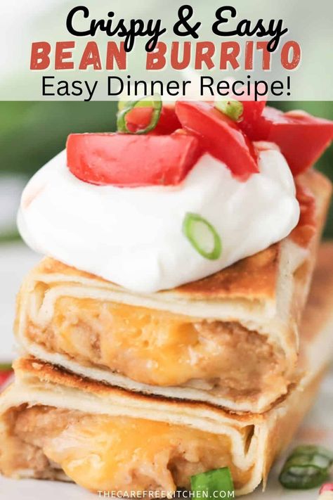 Bean Burritos Recipe, Mexican Refried Beans, Bean And Cheese Burrito, Lemon Bar Cookies, Baked Potato Soup Recipe, Best Baked Potato, Cheap Dinner Ideas, Pizza Chicken, Bean Burritos