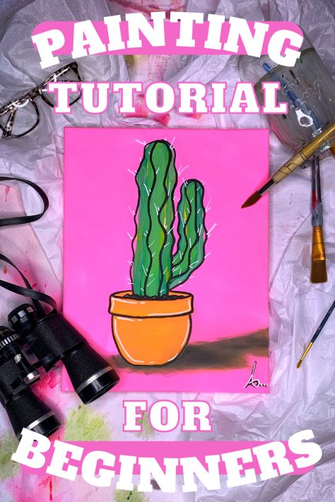 This is a link to a written tutorial on Medium that shows an easy way to paint a cactus. It goes through the process step-by-step, and is very easy to follow along with! #art #artist #diy #paintingtutorial #easypainting #paintingforbeginners #paintingideas #acrylicpaint #acrylicpaintingtutorial Cactus Diy, Cactus Painting, Acrylic Painting Tutorials, Diy Videos, Inspiration Boards, Youtube Tutorials, Easy Tutorial, Learn To Paint, Easy Paintings