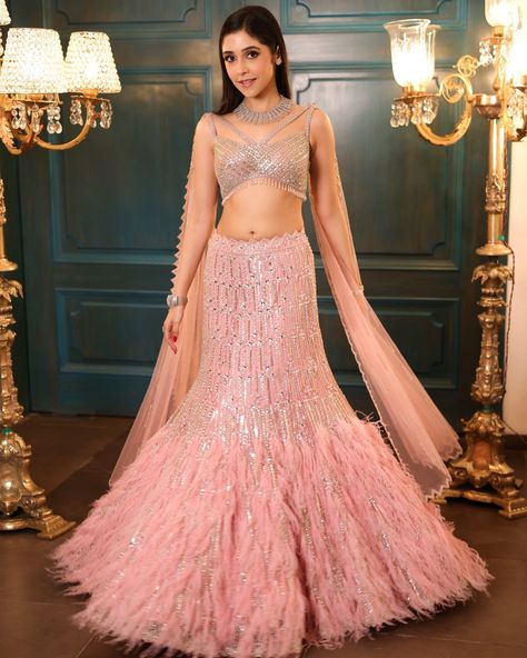 All Posts • Instagram Lehenga Trail, Ruffle Lehenga, Strappy Blouse, Lehenga Pink, Crystal Embroidery, Net Lehenga, Pink Lehenga, Pink Mermaid, Asian Bridal