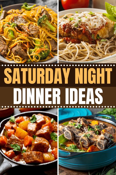 Saturday Night Dinner Ideas, Saturday Dinner Ideas, Easy Weekend Dinners, Weekend Recipes Dinner, Thursday Dinner, Saturday Night Dinner, Dinner Diet, Fun Meals, Card Night