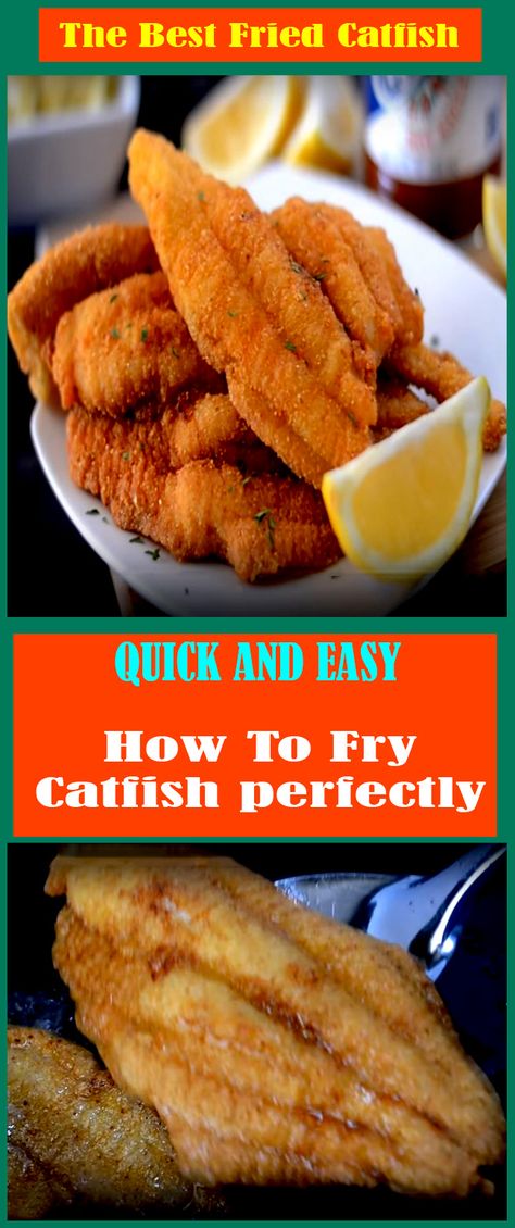 How To Make Fried Catfish Recipe | superfashion.us Fried Catfish Recipe, Fish Dishes Recipes, Fried Catfish Recipes, Catfish Recipe, Fish Batter Recipe, Fry Fish, Hush Puppy, Cod Fish Recipes, Seafood Dish Recipes