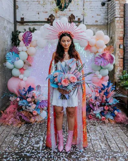 Pastel Wedding Theme, Foto Top, Balloon Installation, Rock My Wedding, Theme Color, Pastel Wedding, Bridal Crown, Alternative Wedding, Event Styling