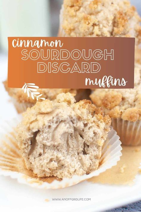 Cinnamon Sourdough Discard Muffins Sourdough Muffin, Discard Muffins, Sourdough Discard Muffins, Sourdough Sweets, Cinnamon Sourdough, Sourdough Ideas, Active Sourdough Starter, Sourdough Muffins, Mini Chocolate Chip Muffins