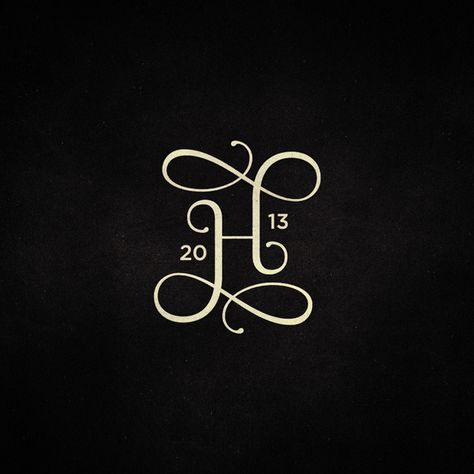 I might could do this tattoo.  Love, love, love it!  Different letter, different year of course. Logo Monogramme, H Monogram, Modern Sans Serif Fonts, Letter H, Wedding Logos, Typography Letters, Typography Inspiration, Photography Logos, Monogram Wedding