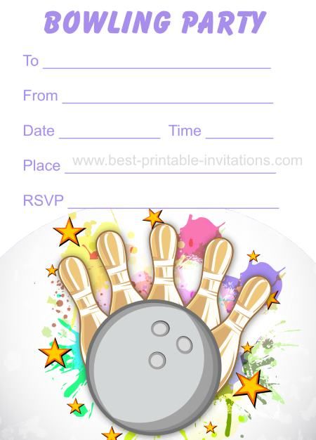 Bowling party invitations - Free printable kids birthday party invites from www.fromtherookery.com Free Bowling Party Invitations, Bowling Birthday Party Invitations, Bowling Invitations, Bowling Birthday Invitations, Bowling Party Invitations, Birthday Party Invitations Free, Invitation Poster, Bowling Birthday Party, Bowling Birthday