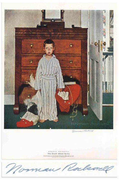 Click to close image, click and drag to move. Use arrow keys for next and previous. Truth About Santa, Norman Rockwell Prints, Norman Rockwell Art, Saturday Evening Post Covers, Rockwell Paintings, Norman Rockwell Paintings, L'art Du Portrait, John Singer Sargent, Marmont Hill