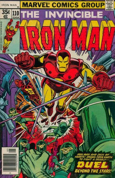 Cover for Iron Man (Marvel, 1968 series) #110 [Regular Edition] Iron Man Comic Cover, Iron Man Comic Books, Invincible Comic, Jack Of Hearts, Iron Man Comic, Marvel Comics Covers, Classic Comic Books, Old Comics, Deathstroke