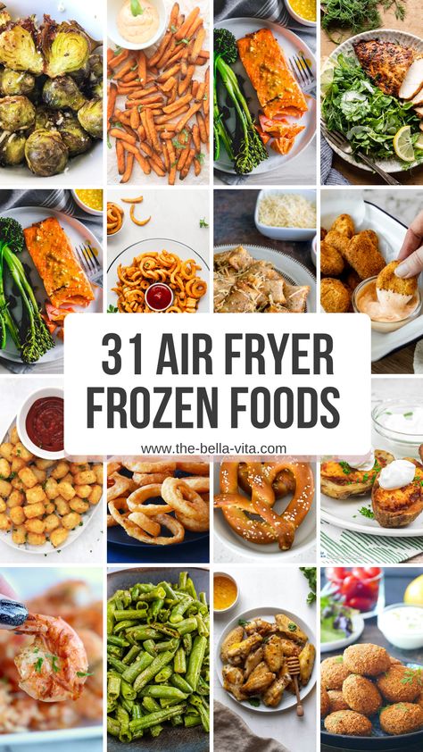 Foods For Air Fryer, Foods In Air Fryer, Frozen Food Recipes, Recipes For Vegetables, Easy Frozen Meals, Frozen Sweet Potato Fries, Best Frozen Meals, Air Fry Chicken Wings, Healthy Frozen Meals