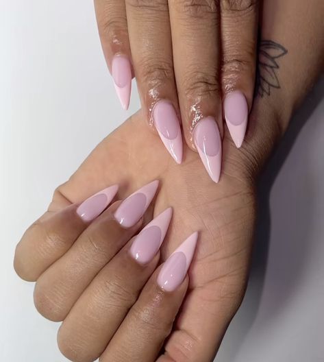 Almond Nails French Tip, French Tip Nails Pink, Nails Polygel, Almond Nails French, Nails French Tip, Nails Summer Nails, Nails Now, Nails Winter, Pink French