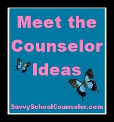 Meet the Counselor Ideas School Counselor Ideas, Meet The School Counselor, Meet The Counselor, Counselor Activities, School Counselor Lessons, Middle School Counselor, School Counselor Resources, School Counsellor, School Counseling Office