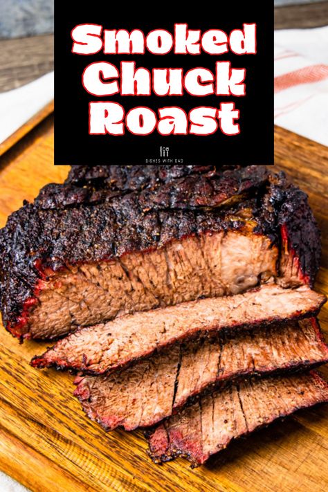 Herb Compound Butter, House Seasoning, Roast Brisket, Smoked Chuck Roast, Brisket Oven, Chuck Roast Recipes, Roast Garlic, Pulled Beef, Pellet Grill Recipes