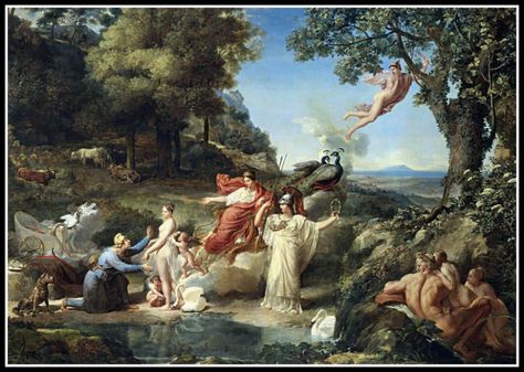 Mythology: “The Golden Apple of Discord” / Poetry: “Who is The Fairest?”, by Christy Birmingham .- | La Audacia de Aquiles "The Judgment of Paris" by Guillaume Guillon Lethière (1812).- Judgement Of Paris, Ancient Celts, 19th Century Paintings, A4 Poster, Old Master, Vintage Artwork, Greek Mythology, Art Exhibition, Culture Art