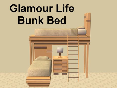 Mod The Sims - Glamour Life Bunk Bed Bunk Beds Cc Sims 4, Sims 2 Bunk Bed, Sims 4 Cc Bunkbeds, Sims 4 Double Bunk Bed Cc, Ts4 Bunk Bed, Sims 4 Bunk Bed Cc Maxis Match, Sims 4 Cc Maxis Match Bed, Sims 4 Mattress, Sims 4 Twins Bedroom