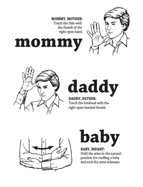 ASL: FAMILY HAS A NEW BABY! Vocabulary for #Mommy #Daddy #Baby in #ASL Hand Signs With Meanings, Abc In Asl, Bad Words In Sign Language, Cuss Words In Sign Language, Asl Sign Language Phrases, Basic Sign Language For Beginners, Asl Vocabulary, Baby Asl, English Sign Language