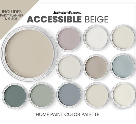 Accessible Beige With Complementary Colors Sherwin Williams - Etsy French Country Paint Colors, Modern Farmhouse Color Palette, Country Paint Colors, Modern Farmhouse Paint Colors, Farmhouse Color Palette, Coastal Neutral, Farmhouse Color, Repose Gray Sherwin Williams, Home Paint Color